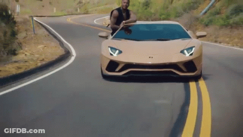 Man Sitting In Lamborghini GIF