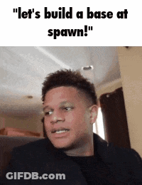 Man Sitting In Living Room Let's Build A Base At Spawn GIF