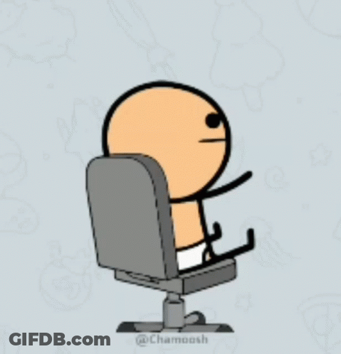 Man Sitting In Office Chair Chamaoosh GIF