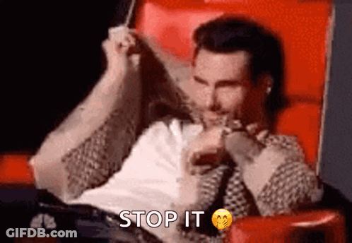 Man Sitting In Red Chair Saying Stop It GIF