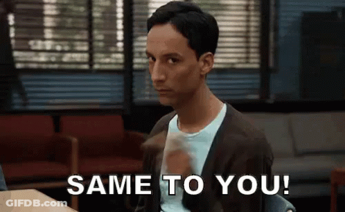 Man Sitting In Waiting Room Saying Same To You GIF