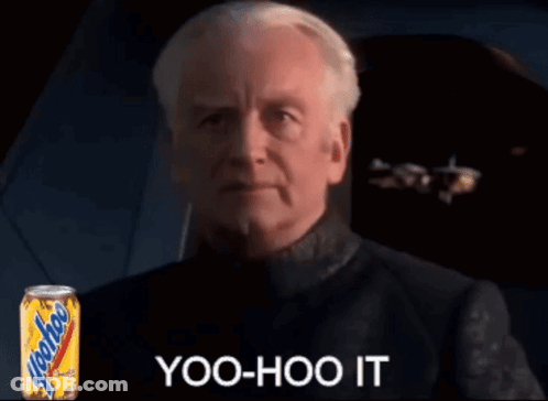 Man Sitting Next To Yoohoo Can GIF