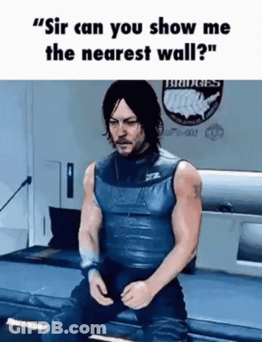 Man Sitting On Bed Asking Sir Show Nearest Wall GIF