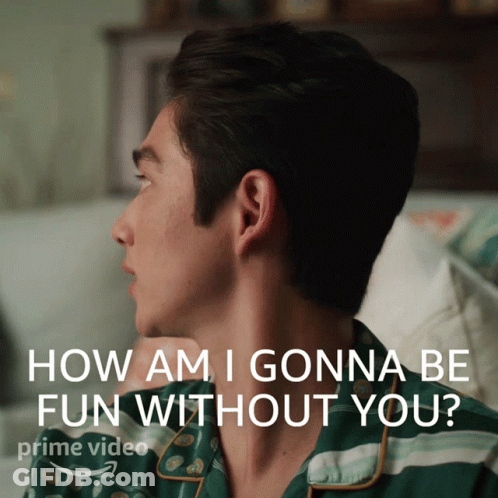 Man Sitting On Bed Saying How Am I Gonna Be Fun Without You GIF