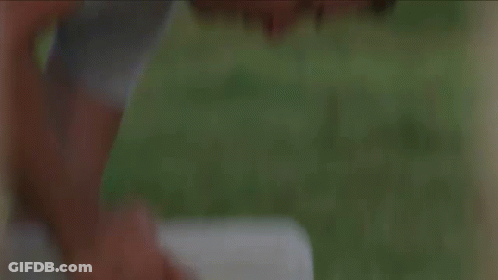Man Sitting On Bench Next To Ladder With Paint Bucket GIF