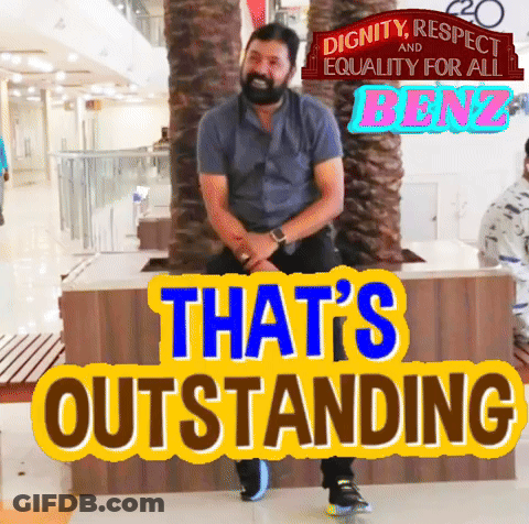 Man Sitting On Bench Saying That's Outstanding GIF