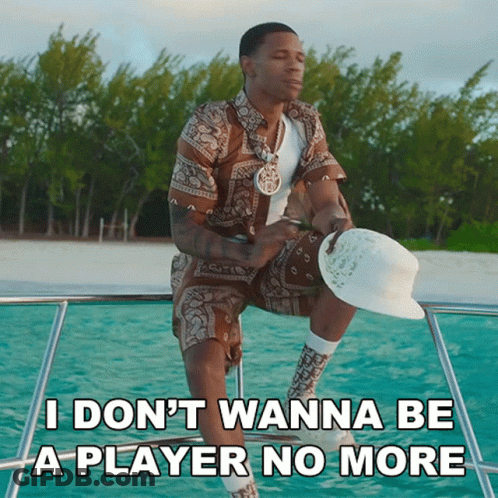 Man Sitting On Boat I Don't Wanna Be A Player No More GIF