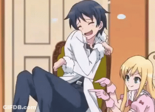 Man Sitting On Chair Next To Girl GIF