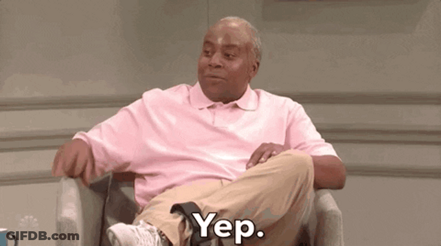 Man Sitting On Chair Saying Yep GIF
