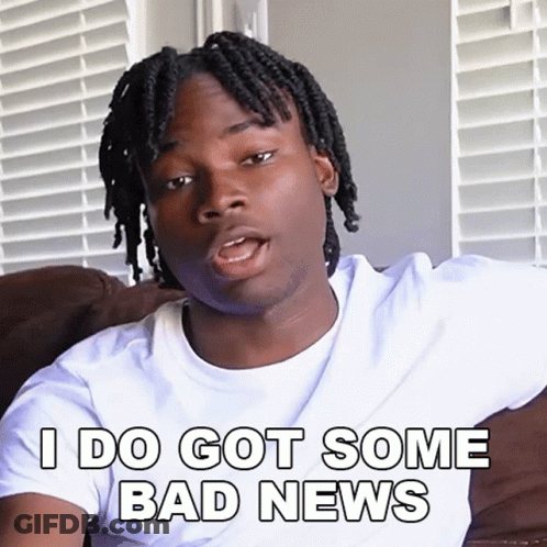 Man Sitting On Couch I Do Got Some Bad News GIF