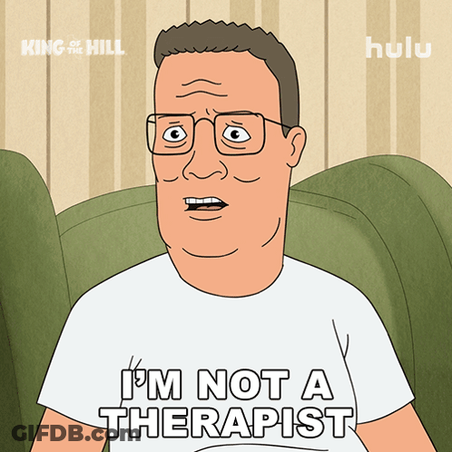Man Sitting On Couch I'm Not A Therapist GIF