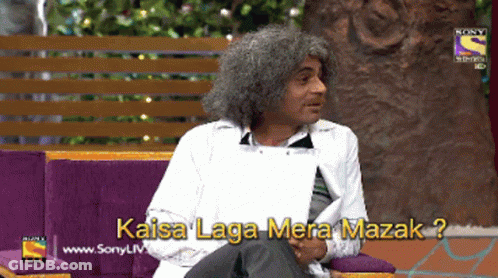 Man Sitting On Couch Kaisa Laga Mera Mazak GIF