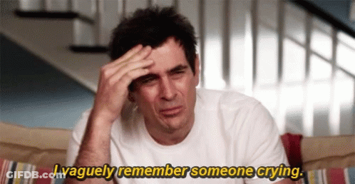 Man Sitting On Couch Remembering Crying GIF