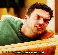 Man Sitting On Couch Saying I Don't Have A Vagina GIF
