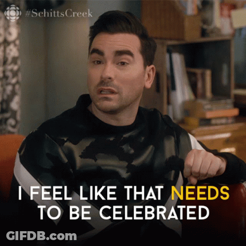 Man Sitting On Couch Saying I Feel Like That Needs To Be Celebrated GIF