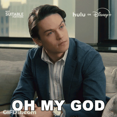 Man Sitting On Couch Saying Oh My God GIF