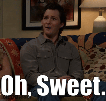 Man Sitting On Couch Saying Oh Sweet GIF