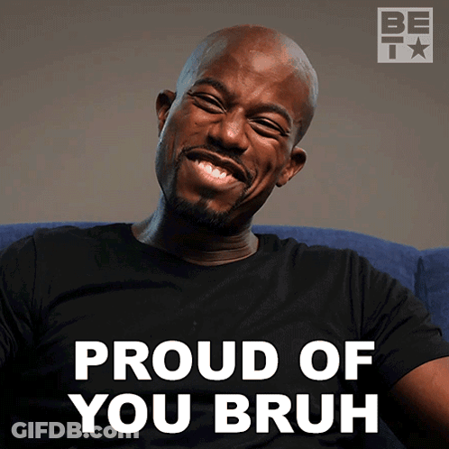 Man Sitting On Couch Saying Proud Of You Bruh GIF