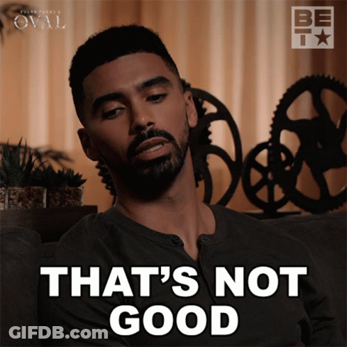 Man Sitting On Couch Saying That's Not Good GIF