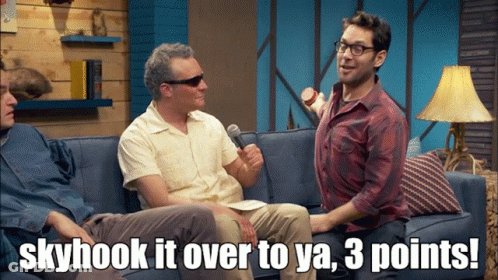 Man Sitting On Couch Skyhook It Over To Ya GIF