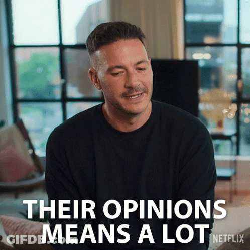 Man Sitting On Couch Their Opinions Means A Lot GIF
