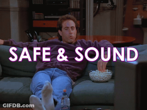 Man Sitting On Couch With Popcorn GIF
