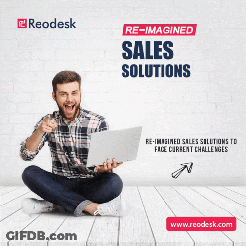 Man Sitting On Floor Holding Laptop Saying Manage Everything In One Place GIF