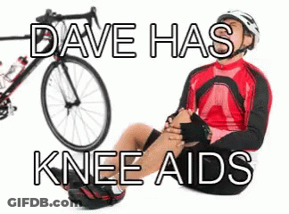 Man Sitting On Ground With Bicycle GIF