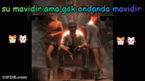 Man Sitting On Throne Su Mavidir Ama Gok Ondanda Mavidir GIF