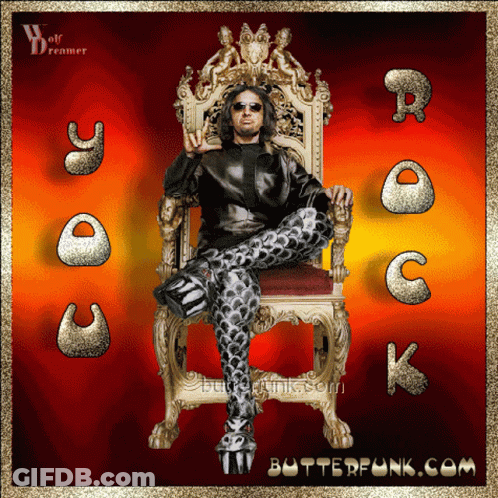 Man Sitting On Throne With Butterpunk.com GIF