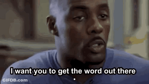 Man Sitting Saying I Want You To Get The Word Out There GIF