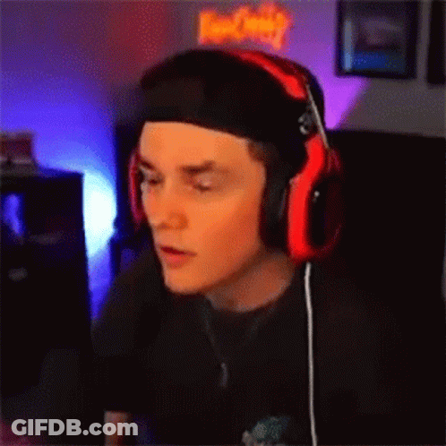 Man Sitting With Headphones And Hat GIF