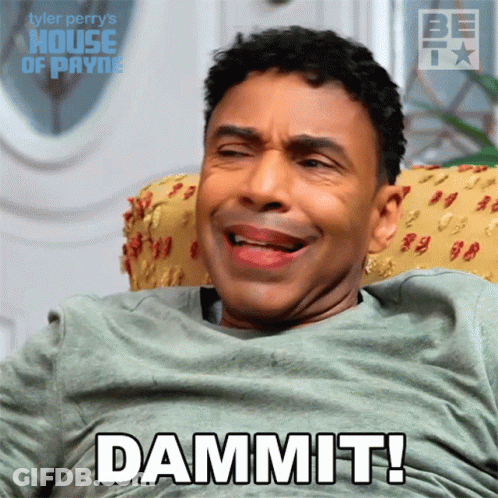 Man Sitting With Open Mouth And Dammit GIF