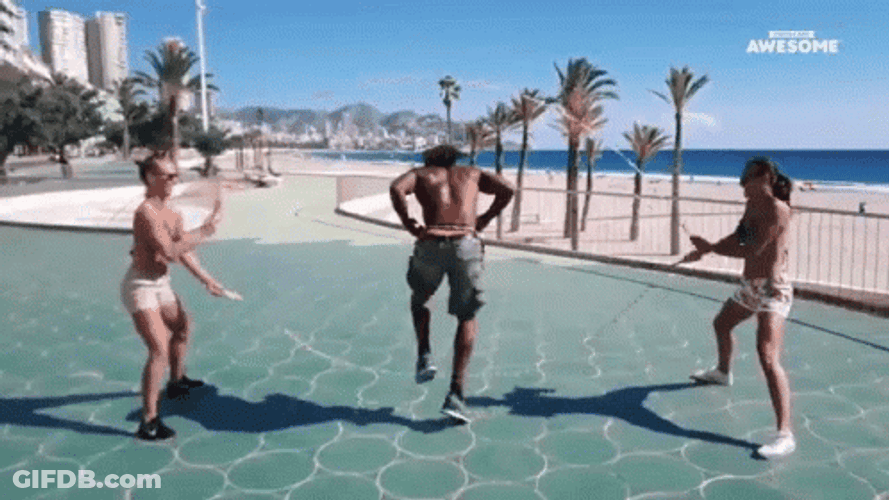Man Skipping Rope Fast GIF