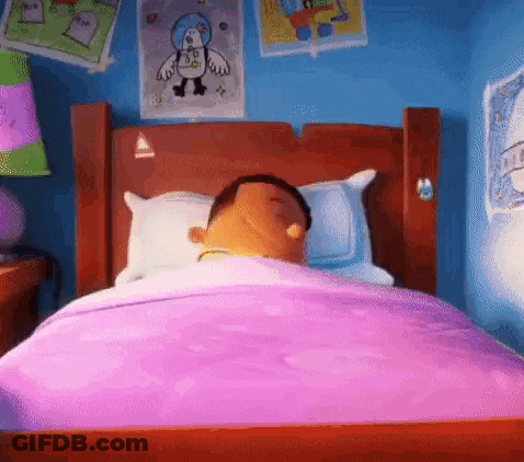 Man Sleeping In Bed With Purple Blanket GIF