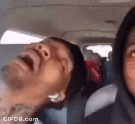 Man Sleeping In Car Back Seat GIF
