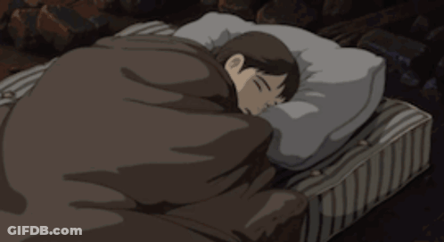 Man Sleeping On Bed With Pillow GIF