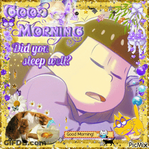 Man Sleeping Saying Good Morning GIF