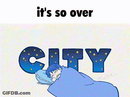 Man Sleeping Under City GIF