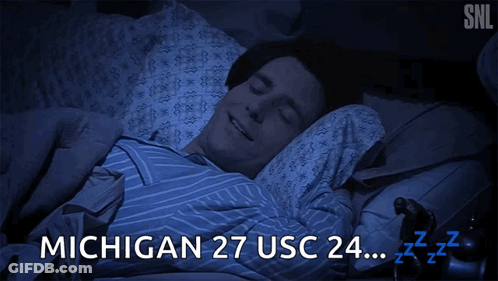 Man Sleeping With Michigan 27 USC 24 GIF