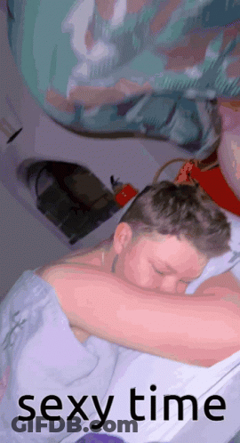 Man Sleeping With Sexy Time GIF