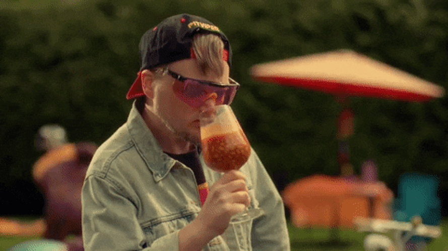 Man Smelling Juice Pouty Stank Face GIF