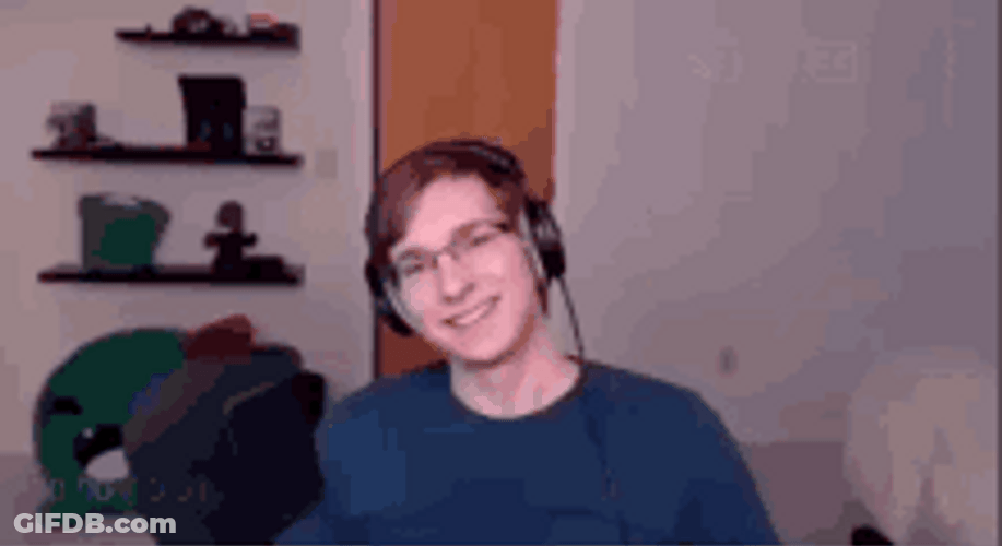 Man Smiling And Punching GIF