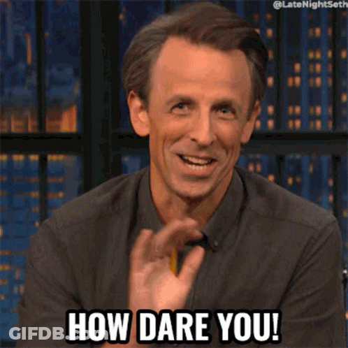 Man Smiling And Waving How Dare You GIF