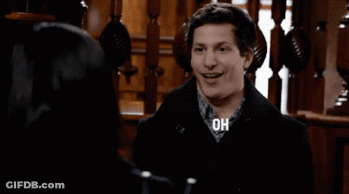 Man Smiling At Wooden Staircase Saying No GIF