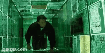 Man Smiling Eating Popcorn In Theater GIF