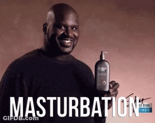 Man Smiling Holding Masturbation Bottle GIF