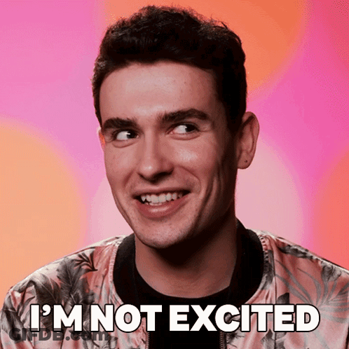 Man Smiling I'm Not Excited GIF