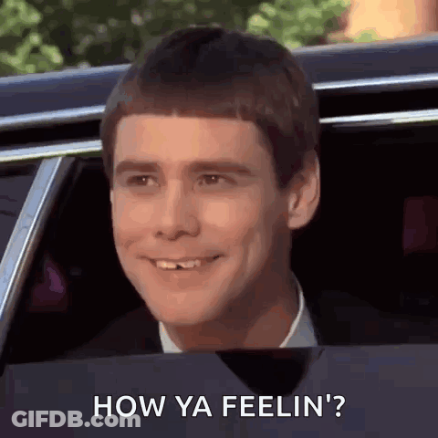 Man Smiling In Car Saying How Ya Feelin GIF