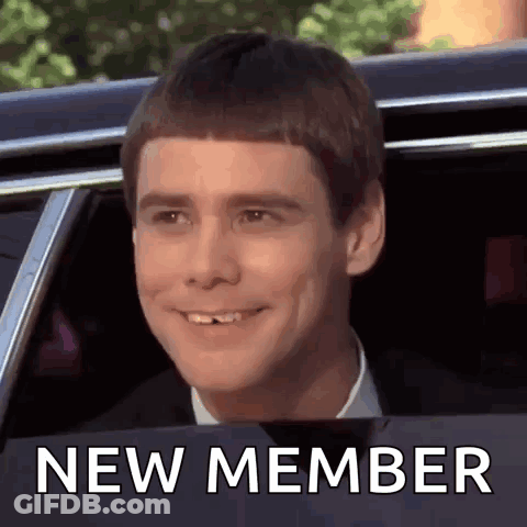 Man Smiling In Car Saying New Member GIF